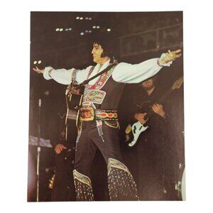 Elvis Presley Photo 8x10 1975 Asheville NC Totem Pole Arms Wide W O Enterprises